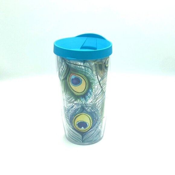 TERVIS Tumbler Peacock Pattern w/Lid 16 oz Hot Cold Insulated Travel - Picture 3 of 6